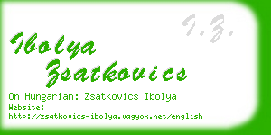 ibolya zsatkovics business card